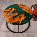 30 mm Green color walnut wood epoxy resin wood stool